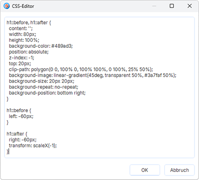 Anpassen des Designs der Benutzerdokumentation mit CSS Anpassen des Designs der Benutzerdokumentation mit CSS