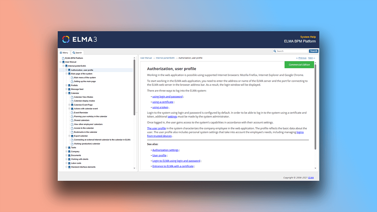 Beispiel für die Arbeit mit CSS in einem Benutzerhandbuch