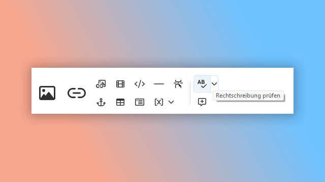 Rechtschreibprüfung in der Benutzerdokumentation