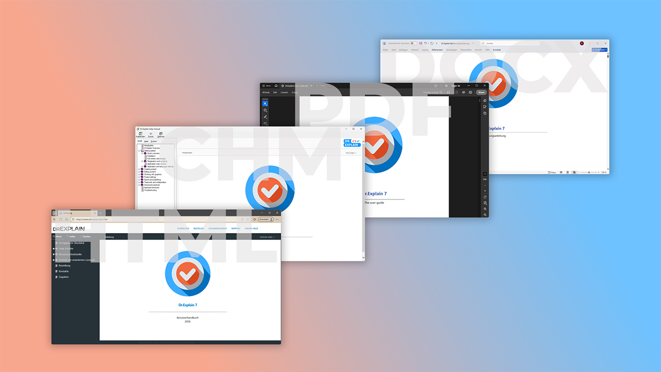 Dokumentation in verschiedenen Formaten erstellen