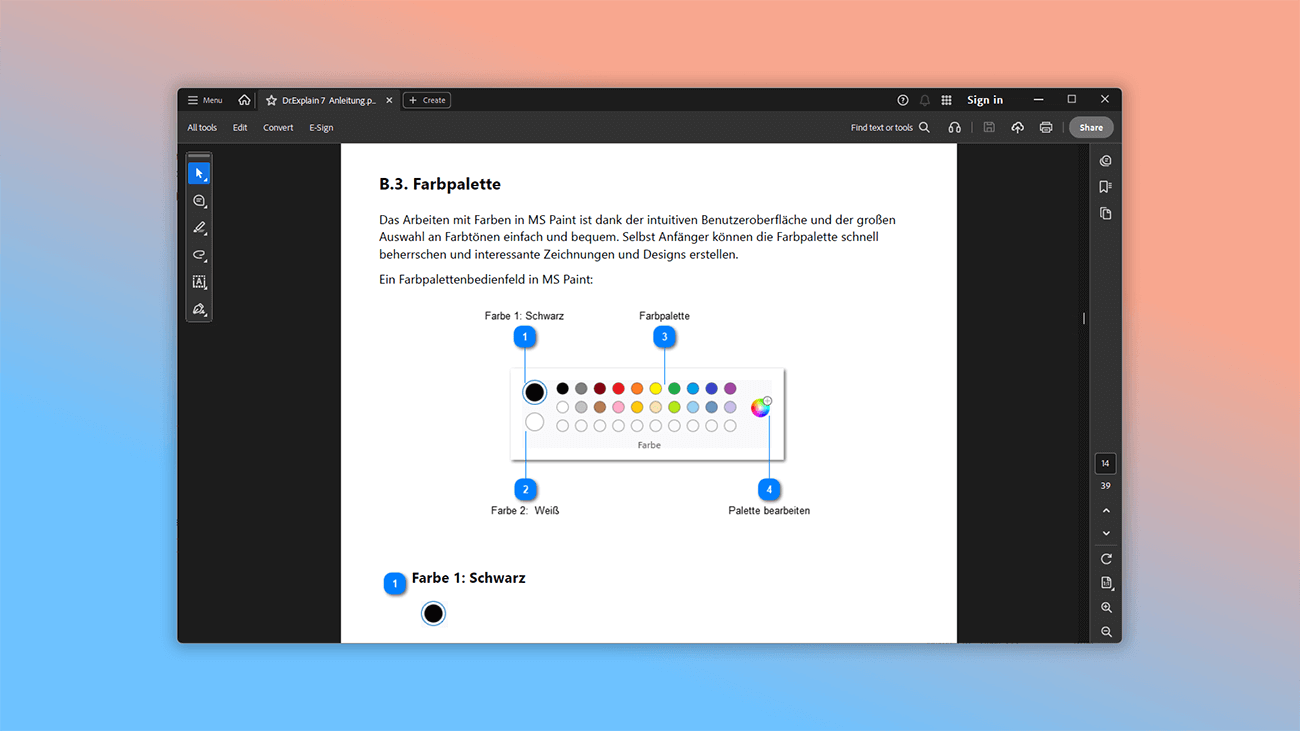 Erstellung eines druckfertigen Benutzerhandbuchs im PDF-Format