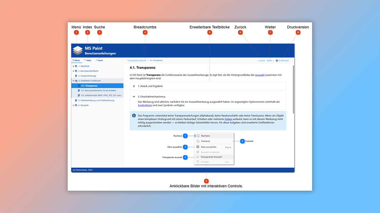 Interaktivität zur Hilfedokumentation hinzufügen