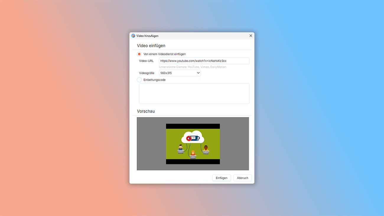 Wie man ein Video in ein Benutzerhandbuch einfügt